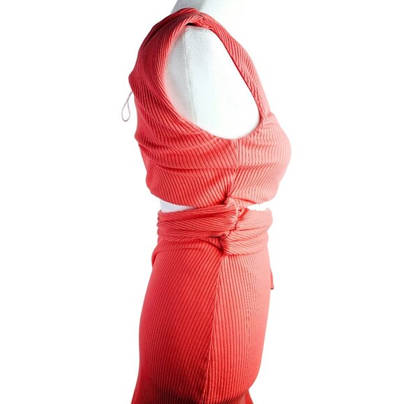 Lovers and Friends Alexander Coral Ribbed Jersey Cut-out with Tie Accent Dress - Picture 5 of 8